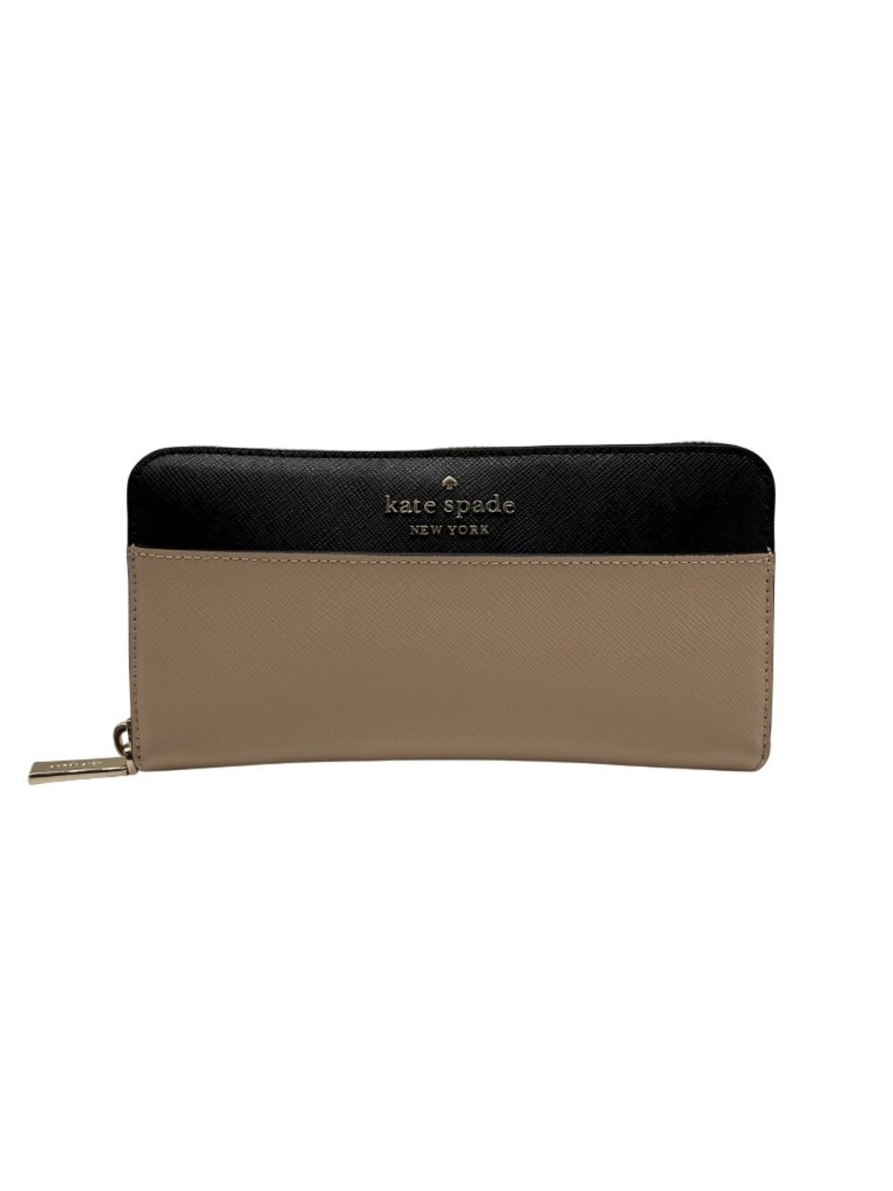 Kate Spade Beige & Black Staci Colorblock Large Continental Wallet
